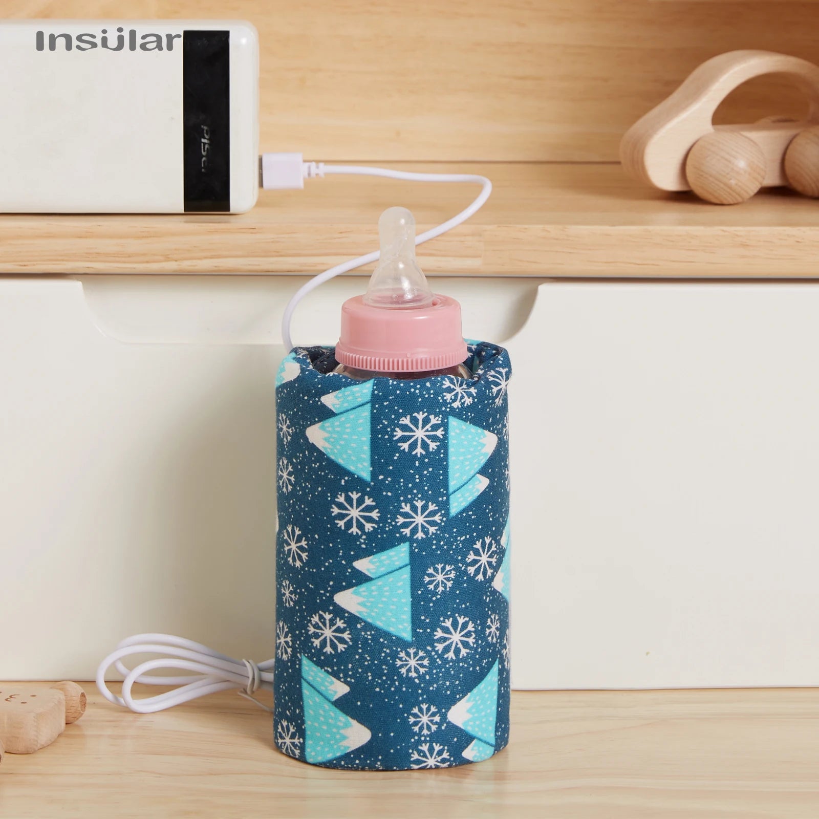 USB Baby Bottle Warmer Portable Travel Infant Baby Feeding Bottle Heated Cover
