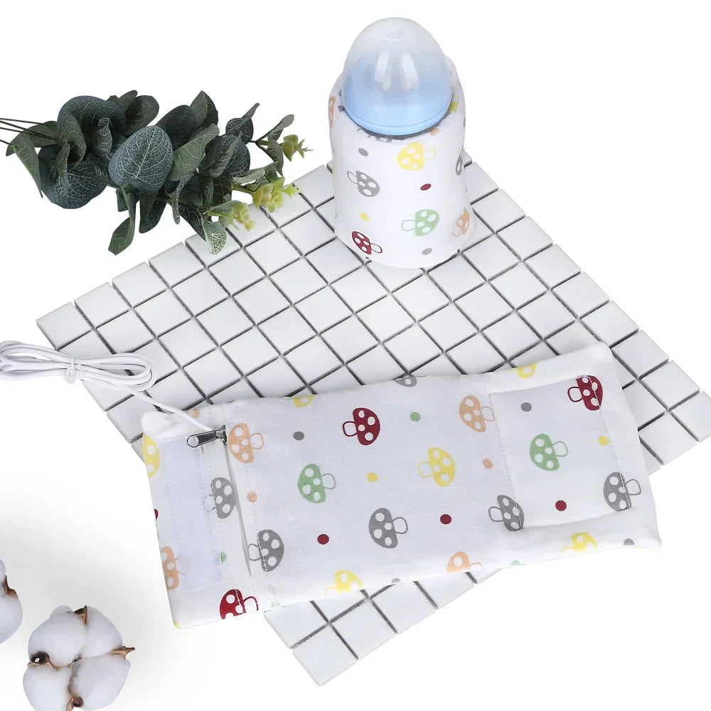 USB Baby Bottle Warmer Portable Travel Infant Baby Feeding Bottle Heated Cover