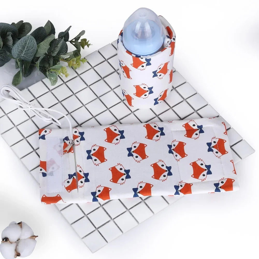 USB Baby Bottle Warmer Portable Travel Infant Baby Feeding Bottle Heated Cover