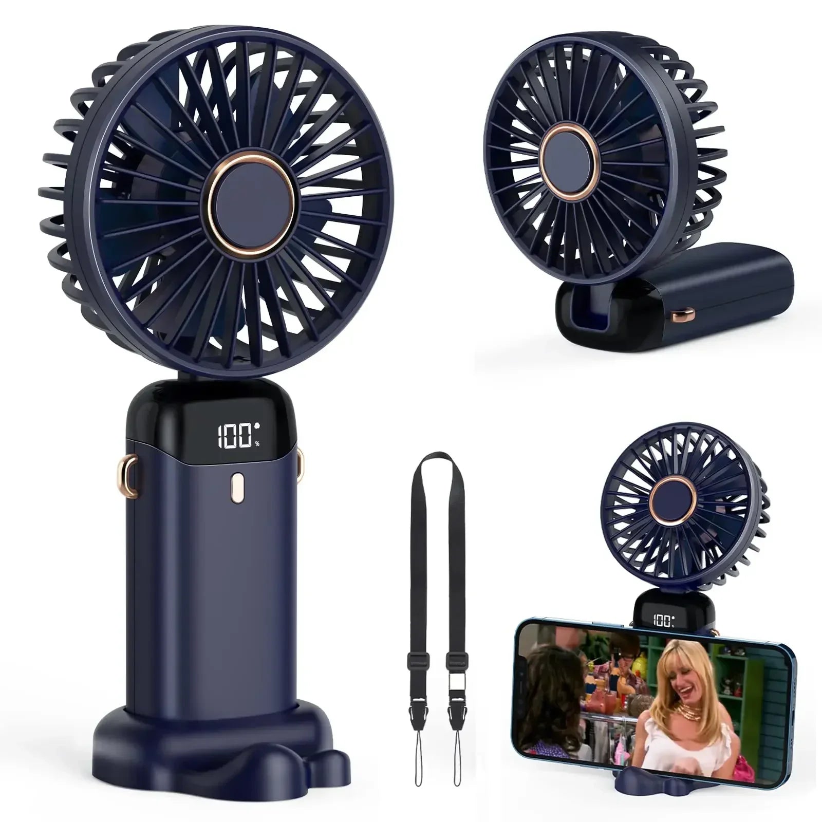 5000mAh Handheld Mini Fan Wireless Portable Digital