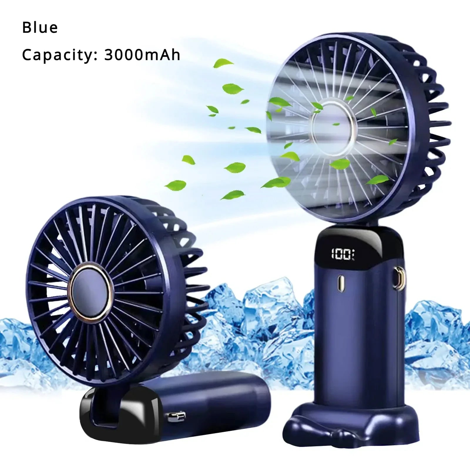 5000mAh Handheld Mini Fan Wireless Portable Digital