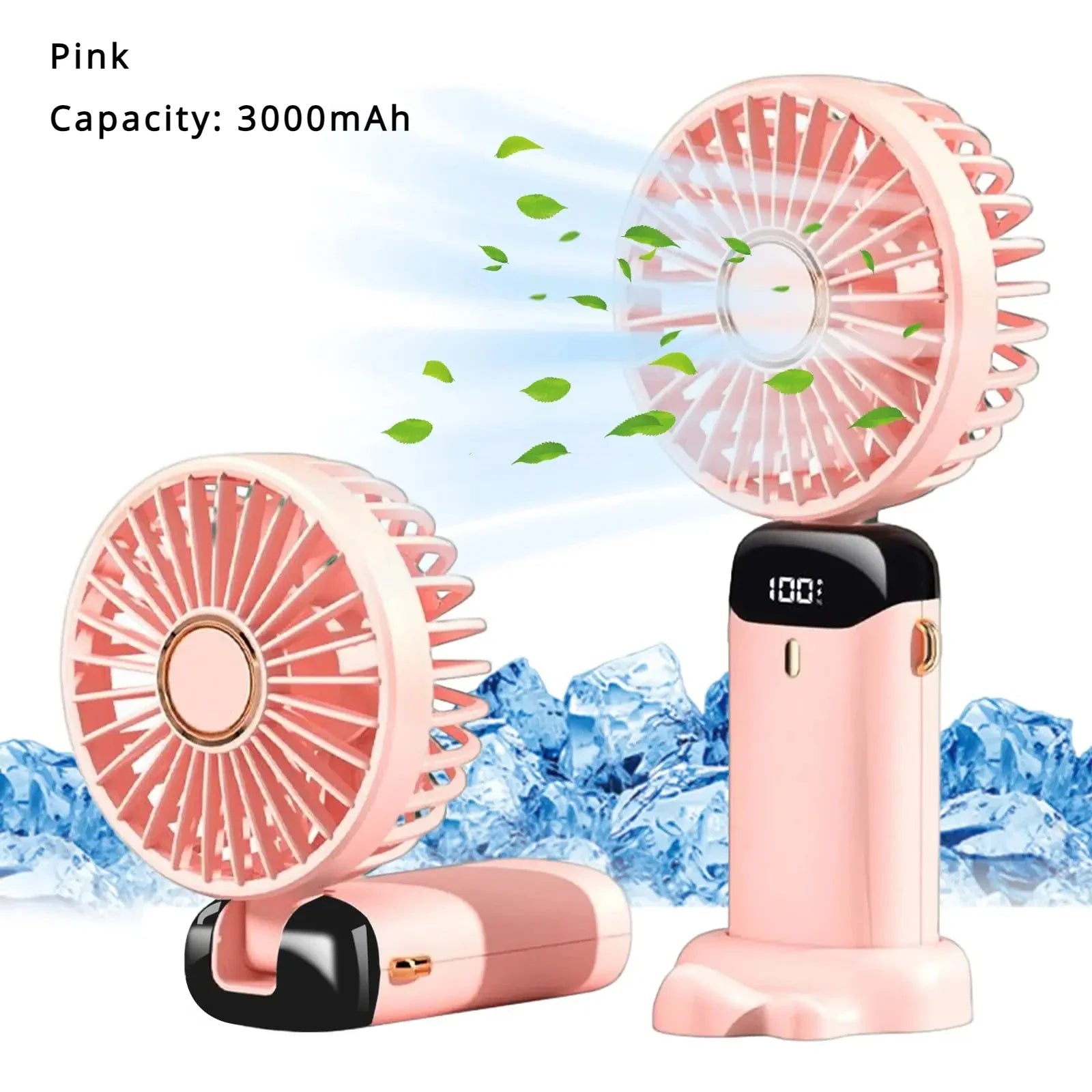 5000mAh Handheld Mini Fan Wireless Portable Digital