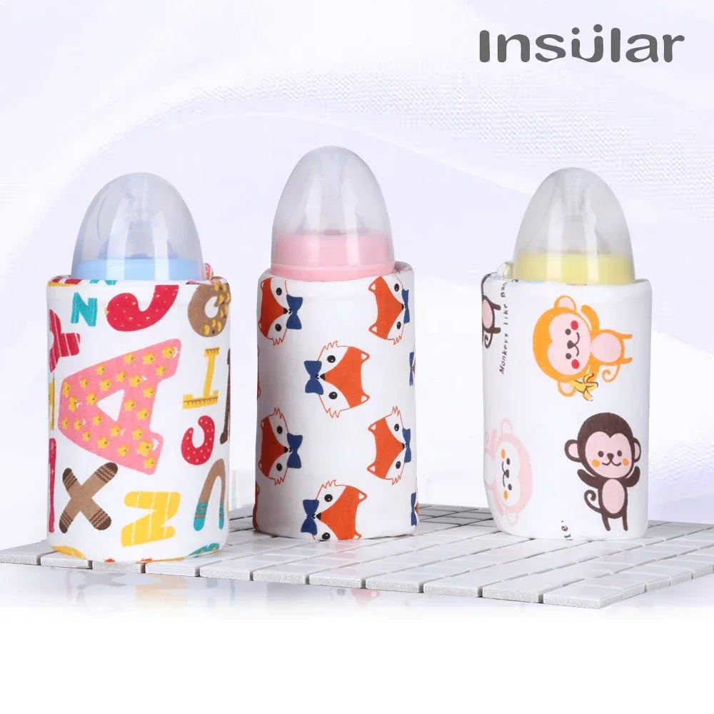 USB Baby Bottle Warmer Portable Travel Infant Baby Feeding Bottle Heated Cover