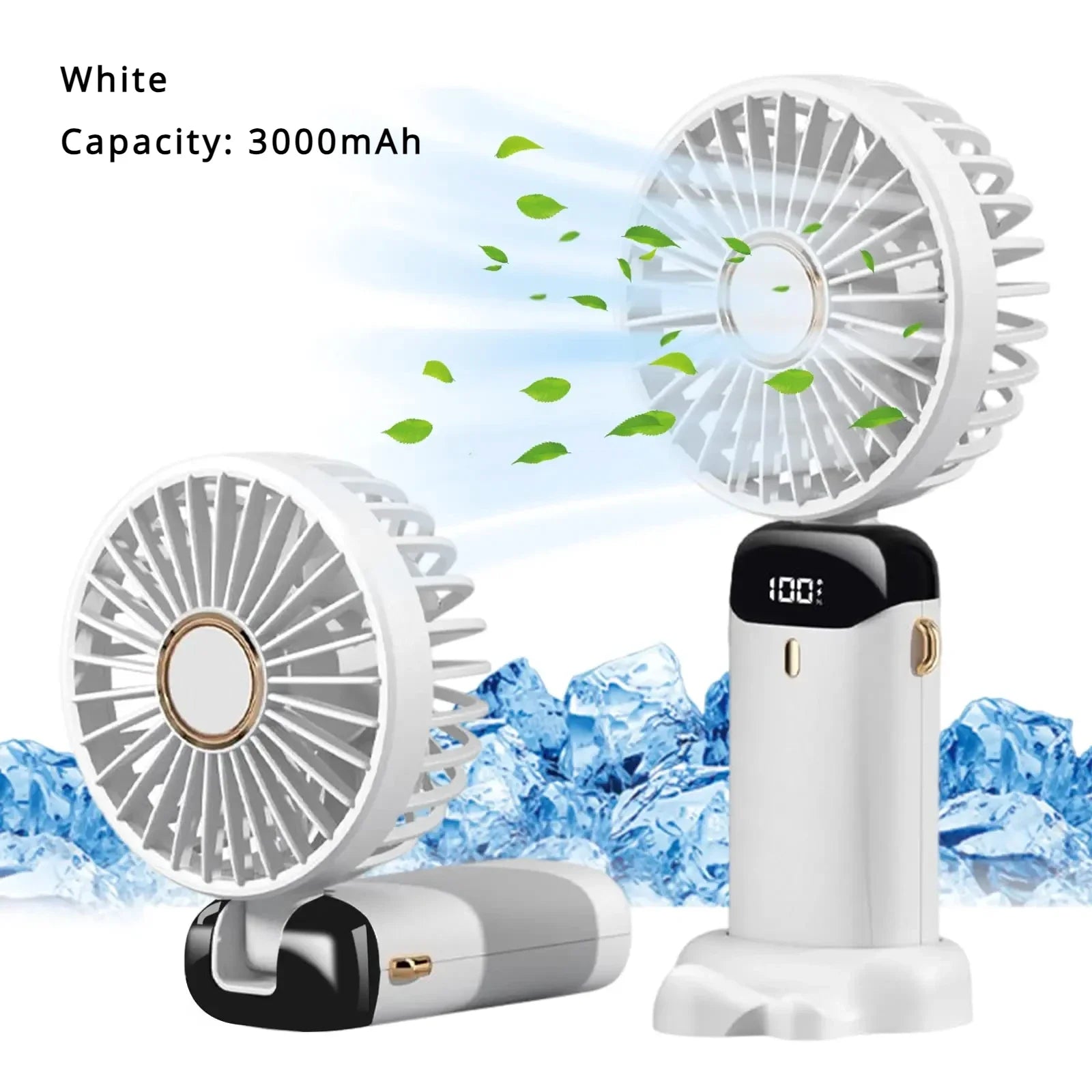 5000mAh Handheld Mini Fan Wireless Portable Digital