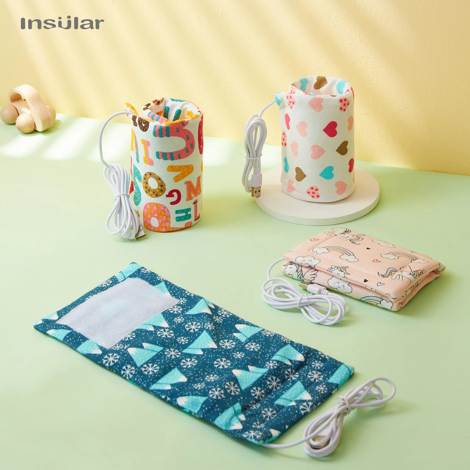 USB Baby Bottle Warmer Portable Travel Infant Baby Feeding Bottle Heated Cover