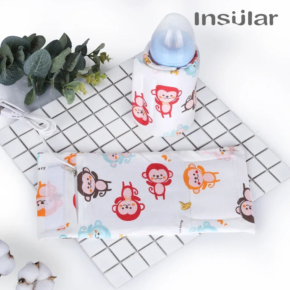 USB Baby Bottle Warmer Portable Travel Infant Baby Feeding Bottle Heated Cover